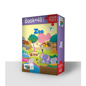Buy Zoo - Jigsaw Puzzle (48 Piece + Book Inside) from Advit toys