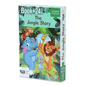 Buy The Jungle Story - Jigsaw Puzzle (24 Piece + Fun Fact Book Inside) from Advit toys