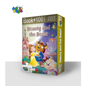 Buy Beauty and the Beast Jigsaw Puzzle - (100 Piece + 32 Page Book Inside) from Advit toys